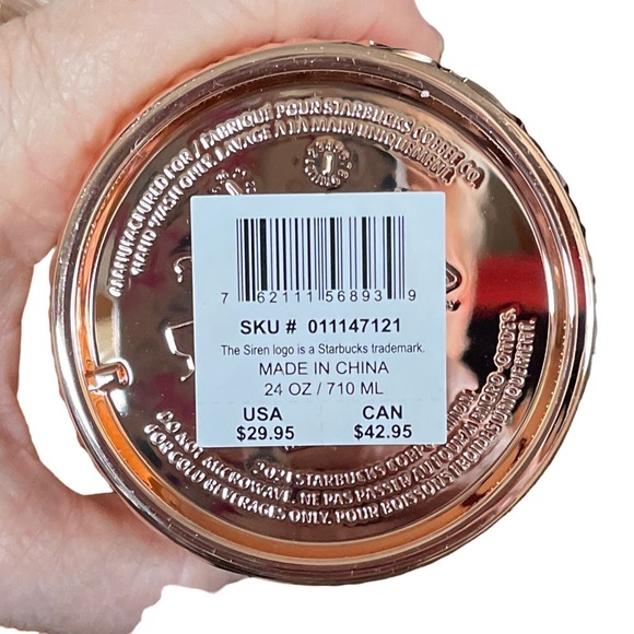 Copied - Starbucks 2021 Winter Holiday Jeweled Rose Gold Cold Beverage Tumbler - Picture 4 of 4